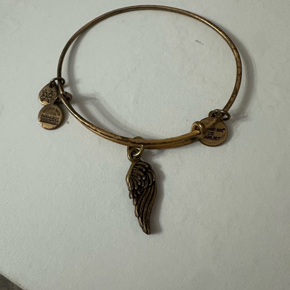 Alex and Ani Gold angel Wing Charm Bracelet